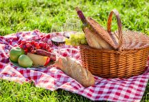 cesta picnic día en el campo