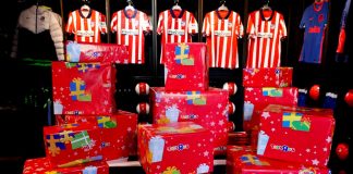 Atlético de Madrid donar juguetes