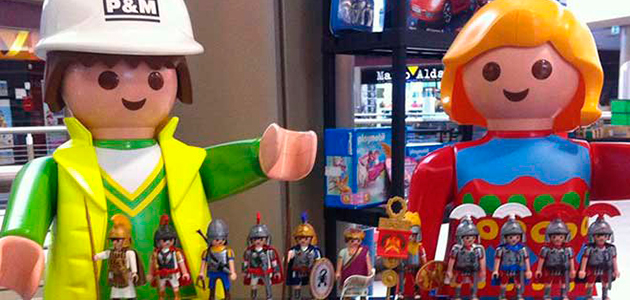 Diorama Playmobil en el Mercado del Juguete