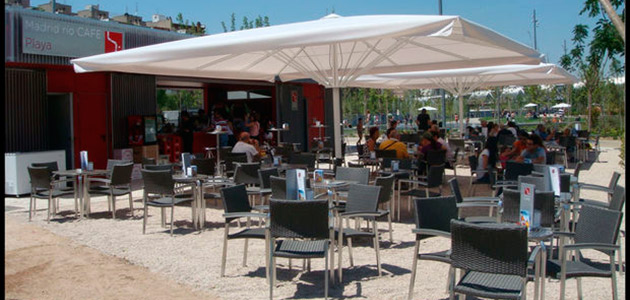 terraza Madrid Río Café playa