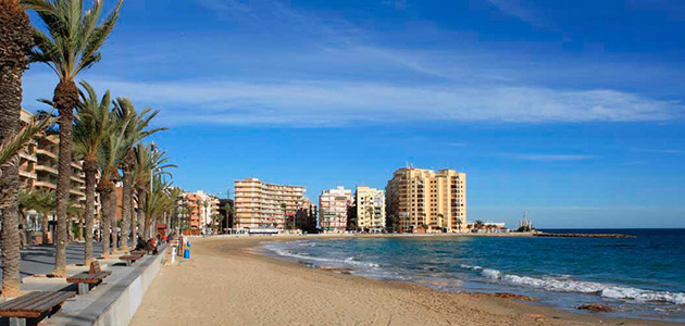 playa y paseo marítimo Torrevieja